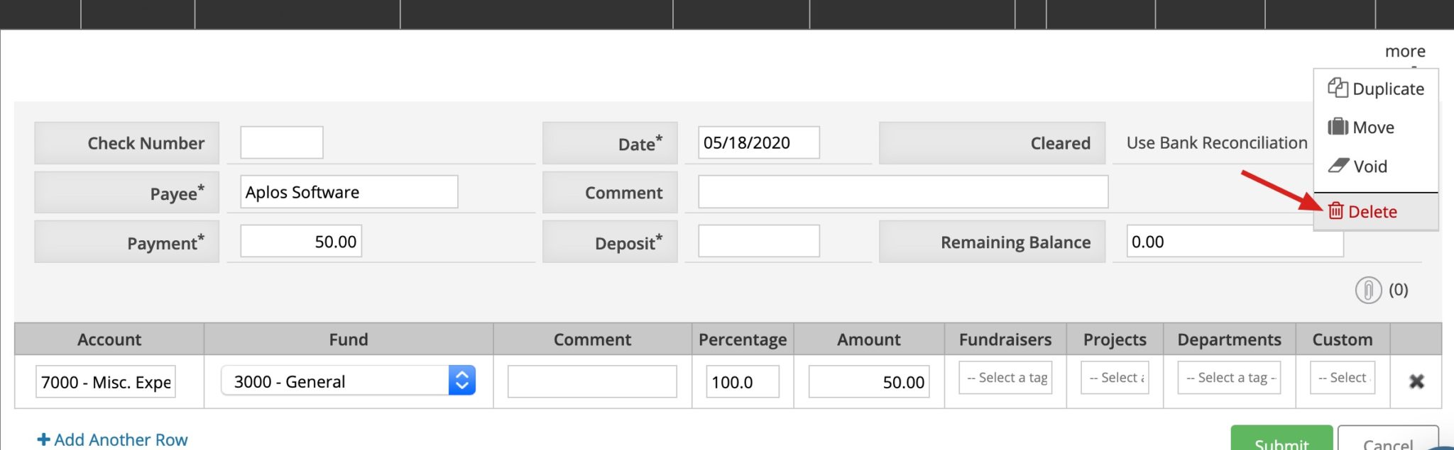 Using Account Register to Track Income and Expense - Support Center