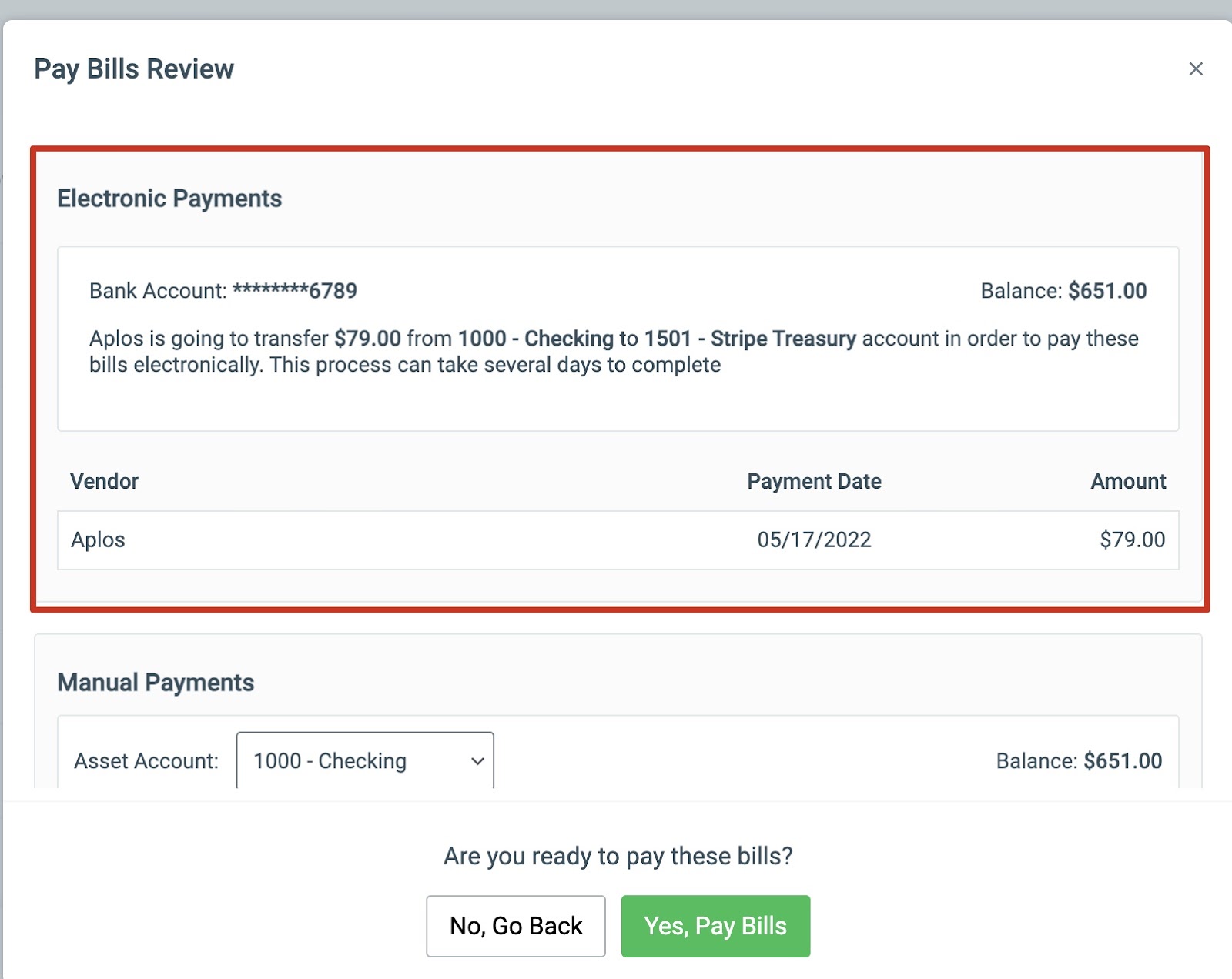 Making A Payment For A Payable - Support Center