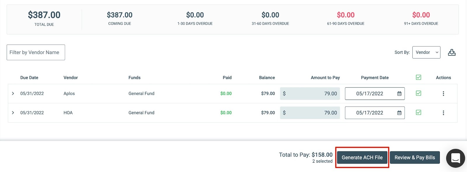 Making A Payment For A Payable - Support Center